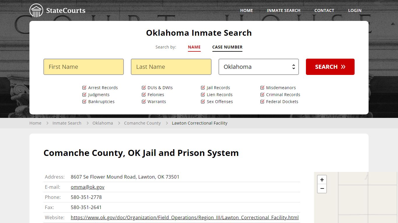 Comanche County, OK Jail and Prison System - State Courts